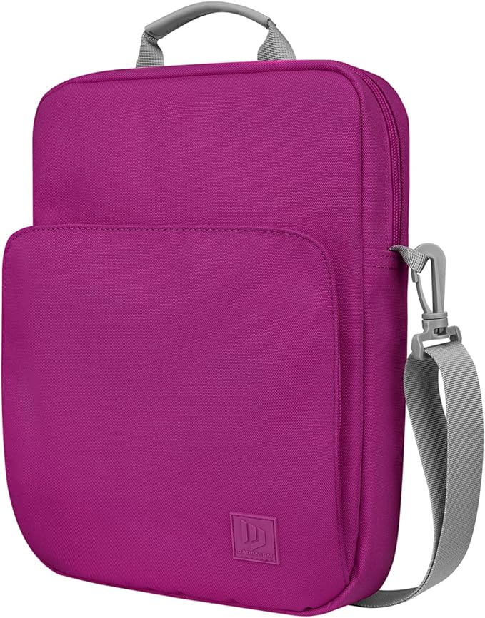 Dadanism 9-11 Inch Tablet Sleeve Bag Carrying Case with Shoulder Strap for iPad (A16) 11", iPad 10th Gen 10.9", iPad Air M4/Pro M5 11", iPad 9/8/7th 10.2", Galaxy Tab A11+ Plus 11", Fuchsia