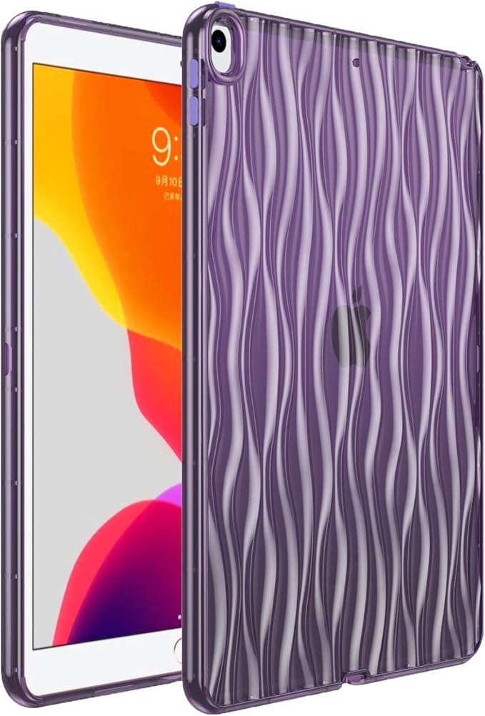 Dteck for iPad Pro 2017 & iPad Air (3rd Gen) Case, 10.5" TPU Back Cover with Translucent Back, Soft Silicone Lightweight Tablet Case for iPad 10.5-Inch (Dark Purple)