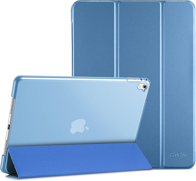 ProCase Smart Case for iPad Pro 9.7 Inch 2016, Ultra Slim Lightweight Stand Smart Case Shell with Translucent Frosted Back Cover for iPad Pro 9.7 Inch (A1673 A1674 A1675) -Blue