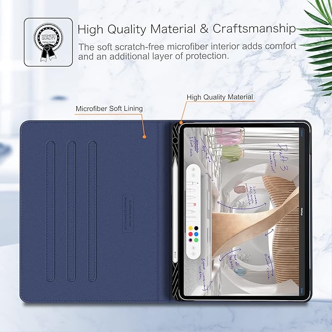 Fintie Folio Case for iPad Pro 12.9" 6th Generation 2022, Multi-Angle Smart Stand Cover w/Pencil Holder & Pocket, Also Fit iPad Pro 12.9 2021 5th & 2020 4th & 2018 3rd Gen, US Flag