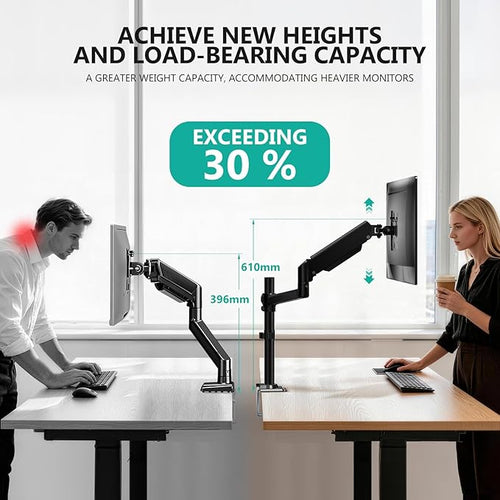 WALI Single Monitor Arm 13-33 Inch, Single Monitor Mount, Vesa Desk Mount up to 19.8lbs Single Monitor Stand with Clamp, VESA 75x75mm or 100x100mm Compatibility(GSDM001), Black