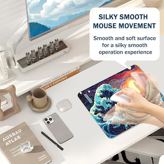 Mouse Pad for Gaming & Office - (11.8"×9.8") Small Desk Mat with Smooth Surface and Stylish Design for PC, Home Office Decor and Work