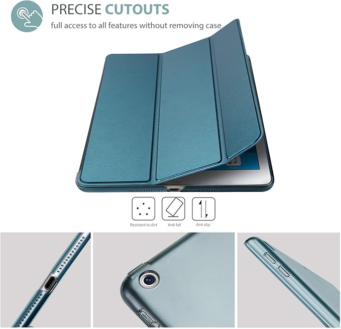 ProCase Smart Case for iPad 9.7 Inch iPad 6th/5th Generation 2018 2017(Model: A1893 A1954 A1822 A1823), Ultra Slim Lightweight Stand Cover with Translucent Frosted Back -Teal