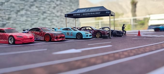 XXL 1/64 Scale Parking Lot Mouse Pad 90x40cm Non-Slip Rollable Desk Mat | Large Diorama Playmat for Hot Wheels, Matchbox, Mini GT, Tarmac, Inno64 and Diecast Car Collectors, Kids and Gamers