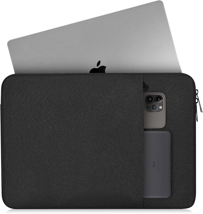15.6 16 inch Laptop Sleeve Case for HP Omnibook 16, HP Envy, Pavilion 15, ASUS VivoBook 15 16 16X, Acer Aspire 15.6,Lenovo Ideapad 3 15, Dell Inspiron 16 Comptuer Bag -Black