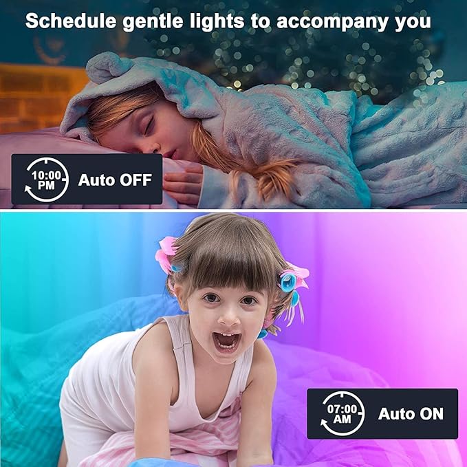 Tenmiro 65.6ft Led Strip Lights Smart Led Light Strips Music Sync Color Changing LED Lights App Control Led Lights for Bedroom Party Home Decoration