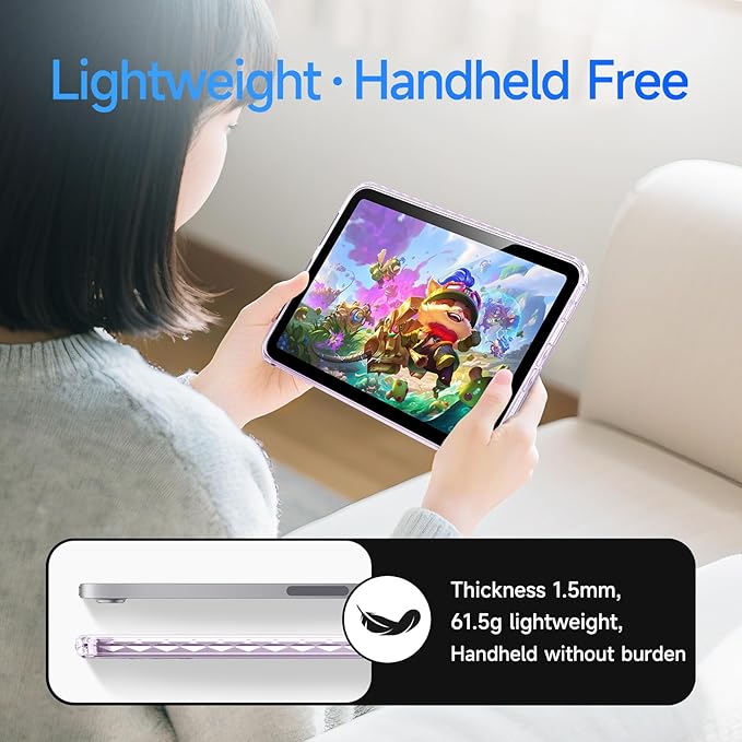 Case for iPad mini A17 Pro, iPad mini 6 case, Compatible with Magsafe, Clear Back with TPU Frame, Slim Lightweight Protective Case for 8.3“ iPad mini (Clearpurple)