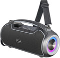 Portable Bluetooth Speakers Wireless, 200W MAX Loud Outdoor Speaker with Deep Bass, IP65 Waterproof, BT5.4, USB-C, RGB Lights, for Party, Camping, Beach, Large Workshop, Garage, 24H Playtime