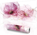 XXL Extended Gaming Mouse Pad (47.2 x 23.6 Inch), Giant Pink Floral Desk Mat for Full Coverage, Luxury Alcohol Ink Marble Design, Non-Slip Blotter, Premium Workspace Protector
