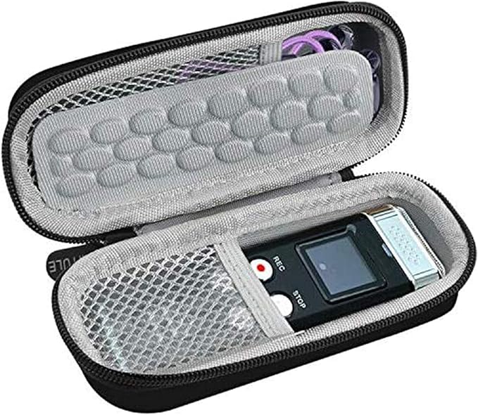 PAIYULE Case Compatible with 136G 128GB Digital Voice Recorder for Aiworth/for Sony ICD-PX370/ 470/560 for EVIDA/for Aomago Activated Recorder Fits for MP3 Player, Earbuds, USB Cable (Box Only)
