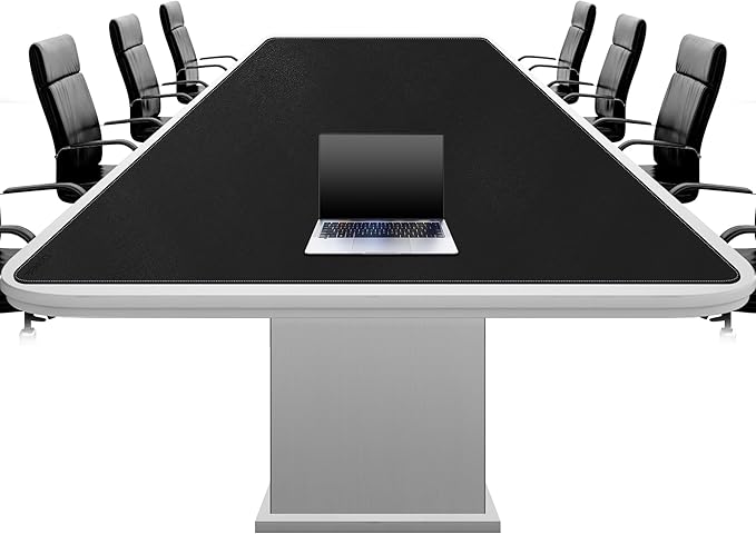 CENNBIE MAX220 86.6" x 39.4" Leather Desk Mat Protector, Extra Large Leather Desk Pad for Full Desk - XXL Super Large Mouse Pad (Black)