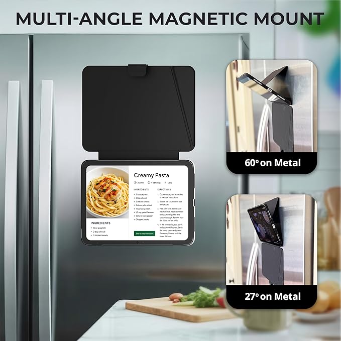 Proper iPad Case 10th & 11th Generation (A16) with Dual Pencil Holder - Secure Pouch + Magnetic Side - 10.9 Inch Folio Cover, Multi-Angle Portrait Stand & Fridge Mount