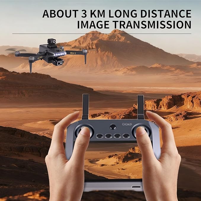 4K UHD Camera FPV Drone with 3-Axis Gimbal Obstacle Avoidance GPS Drone for Adults, Brushless Motor Auto Return RC Quadcopter with 5.5" Screen, Q3 PRO Mini 2 Lightweight Foldable Drones for Adult Beginners