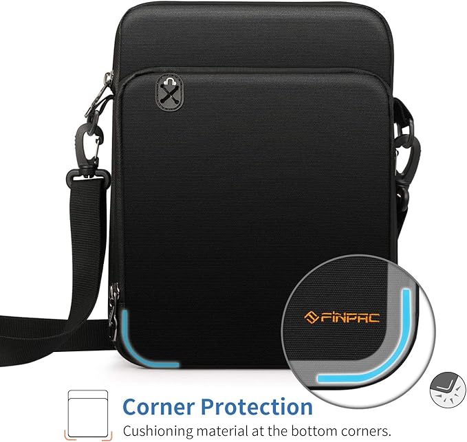 FINTIE 11 Inch Tablet Sleeve Case, Briefcase Shoulder Bag for 11" iPad (A16) 2025, Air M4 M3 M2 2026/2025/2024, 10.9" iPad 10th Gen, 10.9" Air 5/4, Galaxy Tab, Black