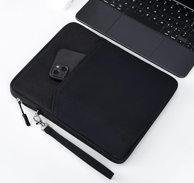 CAAORDKSO 9-11 Inch Tablet Sleeve Bag for 11 inch iPad A16 / 11 inch iPad Pro M4 / 11” iPad Air M2 M3 / 10.2 10.5 10.9" iPad, Air 5/4/3, Tab S8/S9/A9+ 11", Amazon Fire Max 11/ Fire HD 10 tablet, Black