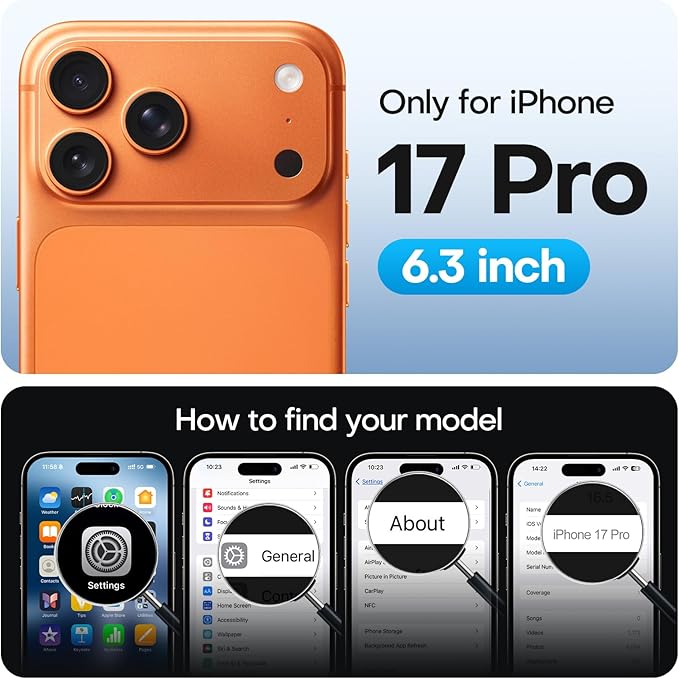 TAURI for iPhone 17 Pro Case, Compatible with MagSafe, (Full Camera Protection) Camera Control Cover Solid-Color Matte Magnetic Phone Case for 17 Pro 6.3", Orange