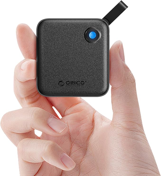 ORICO Portable SSD 480GB with 2 in 1 USB C Cable, External Solid State Drives, Up to 460MB/s, Status Indicator, Reliable Storage for USB-C Smartphone, Tablet, PC - B5PLUS