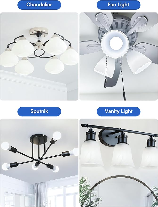 TJOY A19 Dimmable LED Light Bulbs, E26 Led Bulbs 60 Watt Equivalent, Daylight 5000K, 800 Lumens Standard Base, Energy Saving Lightbulbs, Efficient 9W, 120V, 15,000 Hour Lifetime, 6 Pack