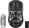 ATTACK SHARK R2PRO 45g Superlight Magnesium Alloy Mouse, PixArt PAW3950 Sensor, 42000DPI, 8000Hz Wireless Polling Rate, 2.4G/BT/Wired Gaming Mouse, Programmable Mice with Coiled Cable, PC/Mac, Grey