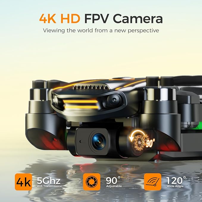 GPS Drone with EIS 4K Camera for Adults Kids, RC Drones with 4.5 inch HD Screen on Controller,Auto Return,2 Batteries for 45 min Flight Time,Long Range Transmission,Circle Fly and Follow Me Mode,Foldable Quadcopter for Beginner Kids Gifts Toy,Under 249g