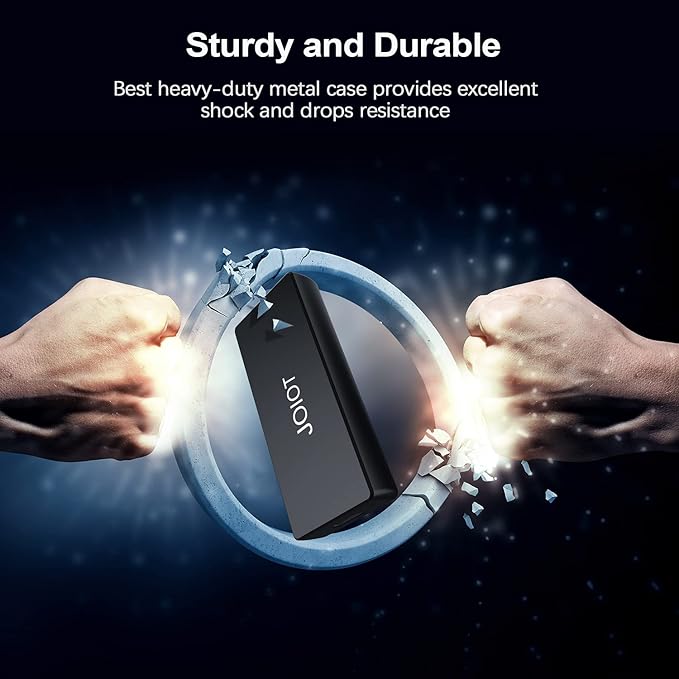 JOIOT Portable SSD External Solid State Drive 120GB Hard Drive, USB 3.2 Type C External - 400MB/S Data Transfer, Mini Aluminium Alloy Portable SSD for Mac Windows Android Linux(120GB)