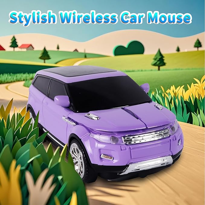 elec Space Wireless Mouse Car Computer Mouse for PC Laptop (Purple)