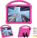 Kids Case for iPad Pro 11 inch M5/M4 (2025/2024) with Kickstand/Pencil Holder/Handle Stand Lightweight Soft EVA Foam Shockproof Heavy Duty Rugged Protection Kids Girls Boys Cover, Rose