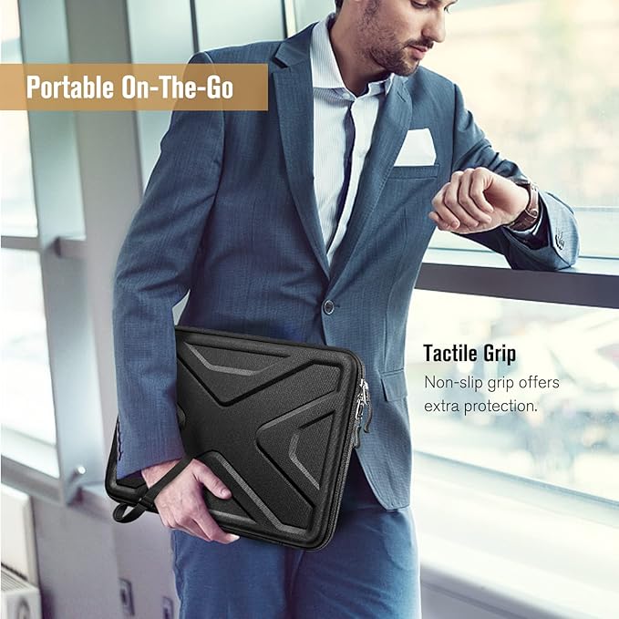 SITHON Hard Shell Laptop Sleeve Case for 11.6-inch Chromebook, Shock Absorption Computer Carrying Bag for 11.6" Samsung Chromebook 4/3/2, 12.4" Surface Laptop, 11.6" Lenovo/Acer/HP Ultrabook