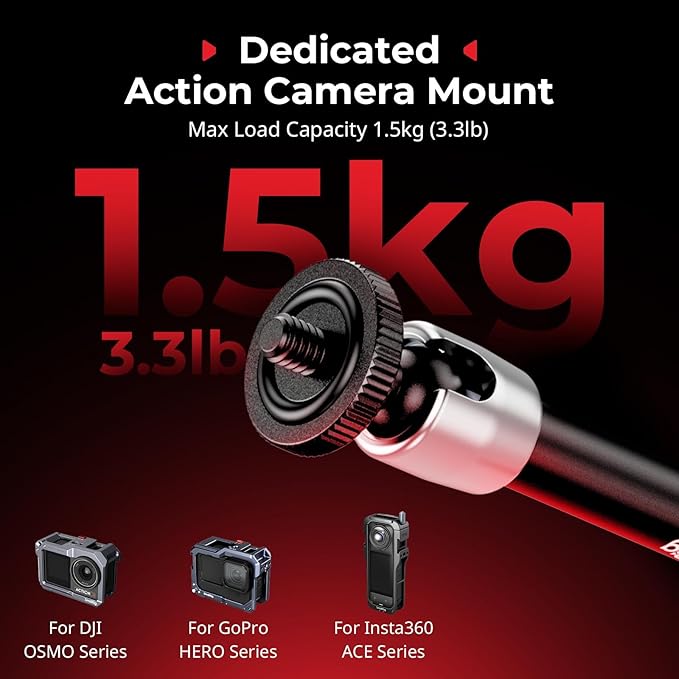 SMALLRIG Magic Arm with Super Clamp for Action Cameras, Camera Clamp Mount for GoPro Hero 13/12/11, for DJI Osmo Action 5 pro/4/3, for Insta360 Ace Pro 2, with 1/4" Screw for Monitor/LED Lights