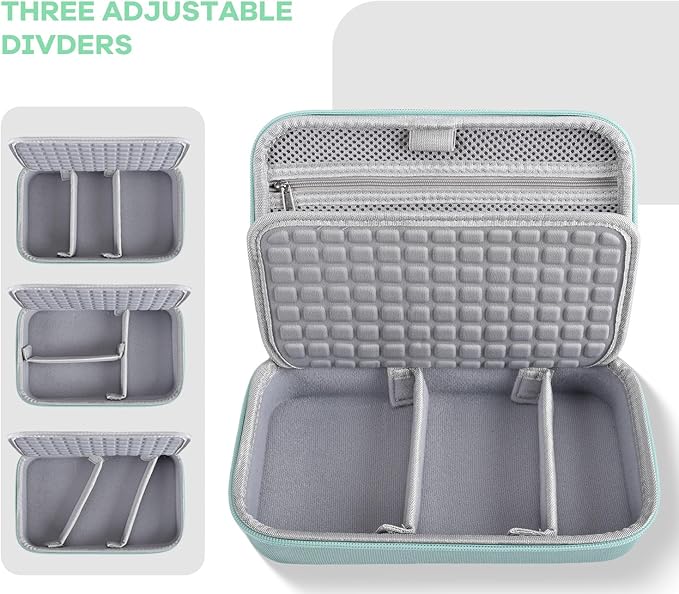 Hard Travel Electronic Organizer Case for MacBook Power Adapter Chargers Cables Power Bank Apple Magic Mouse Apple Pencil USB Flash Disk SD Card Hard Drive Shockproof Accessories Carrying Bag, Green