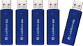 LinkMore 64GB (5 Pack) EJECT32 USB Flash Drive – USB 3.2 Retractable Memory Stick, Slide-Out Design, High-Speed Thumb Drive for PC, Mac, Laptop, Car Audio, Smart TV – Plug & Play, No Cap