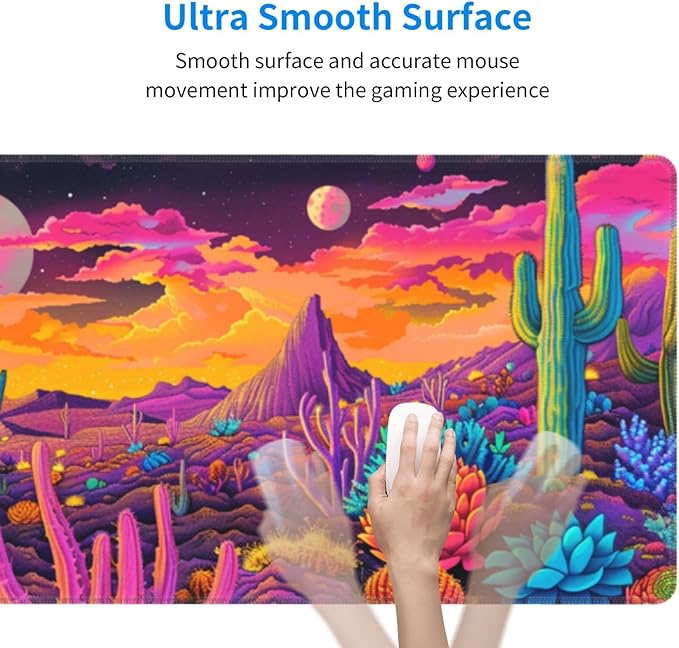 Mouse Pad Gaming - Large Mouse Pad for Desk with Waterproof Surface & Durable Design Desk Mat for Desktop & Office Accessories (Desert Dreamscape)