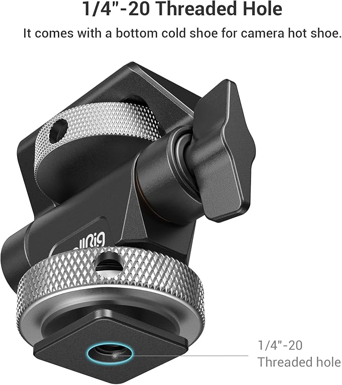 SmallRig Field Monitor Mount Holder Swivel and Tilt Adjustable with Cold Shoe Mount for 5" and 7" Monitor