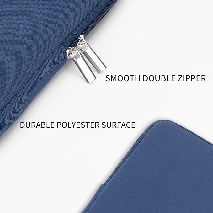 RAINYEAR 11-11.6 Inch Laptop Sleeve Case Soft Lining Carrying Bag Compatible with MacBook Neo A18 11.6" MacBook Air for 11" Notebook Computer Tablet Chromebook (Navy Blue, Upgraded Version)