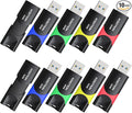 32GB USB 3.0 Flash Drive 10 Pack KOOTION Thumb Drive 3.0 Retractable 32G Zip Drive Ultra High Speed USB Stick Jump Drive Rugged Memory Stick with LED Indicator for Data Storage and Transfer