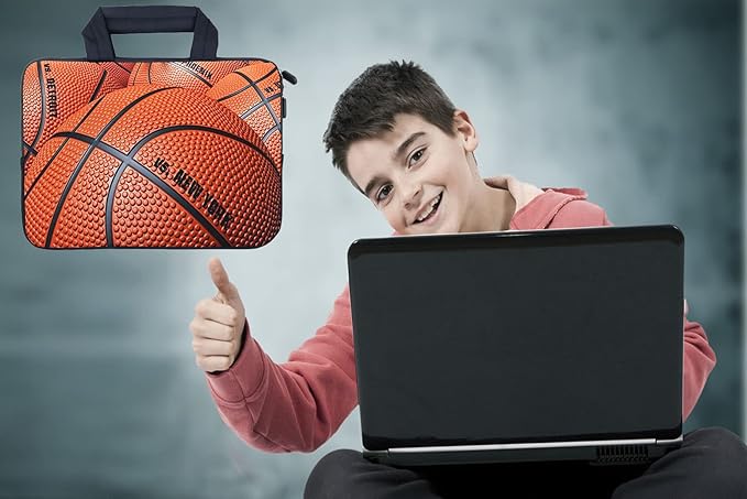 AMARY Chromebook Sleeve 11.6" 12" inch Laptop case Chromebook Bags MacBook air Sleeve Fit Apple MacBook Air HP DELL Lenovo Asus Samsung (Basketball)