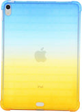 Case for iPad Air 11" M2 (2024) & iPad Pro 11 inch 4th/3rd/2nd/1st Gen (2022/2021/2020/2018) & iPad Air 5th/4th Gen 10.9" (2022/2020) Translucent Frosted Clear TPU Back Cover, Blue & Yellow