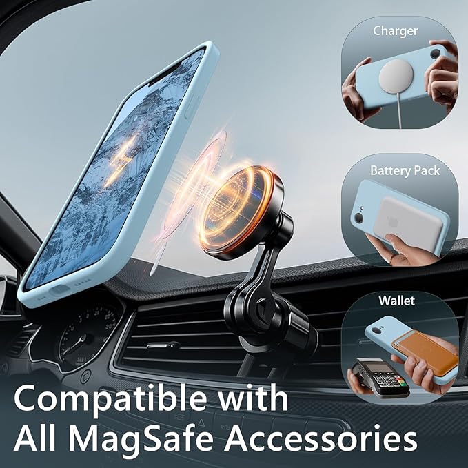 FireNova Magnetic for iPhone 17e Case/iPhone 16e Case, Compatible with MagSafe, [Silicone Camera Protection] Microfiber Lining Phone Case, 6.1", Sky Blue