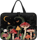 10 Inch Mushroom Laptop Sleeve, Protective Tablet Case with Handle, Shockproof Computer Bag Carrying Case Portable Notebook Cover Messenger Briefcase for Travel/Business/School/Men/Women