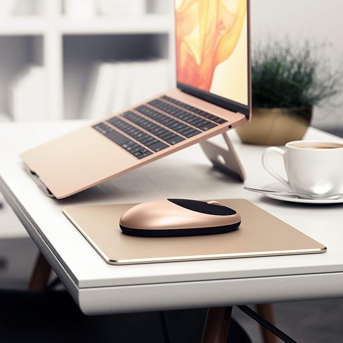 Satechi M1 Wireless Bluetooth Mouse, USB-C Rechargeable, Compact & Portable, for MacBook Air/Pro/Neo, iPad Air/Pro, iPad mini, Mac mini, iMac & Windows - Gold