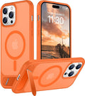 Magnetic Compatible with iPhone 14 Pro Case, [Built-in Invisible Kickstand][Compatible with MagSafe] [Military Grade Shockproof] Slim Translucent Matte Phone Case for iPhone 14 Pro 6.1"