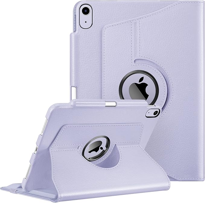 Fintie Rotating Case for iPad Air 11-inch M4/M3/M2 (2026/2025/2024), iPad Air 5th (2022) / 4th Generation 10.9 Inch - 360 Degree Rotating Protective Stand Cover with Pencil Holder, Lilac Purple