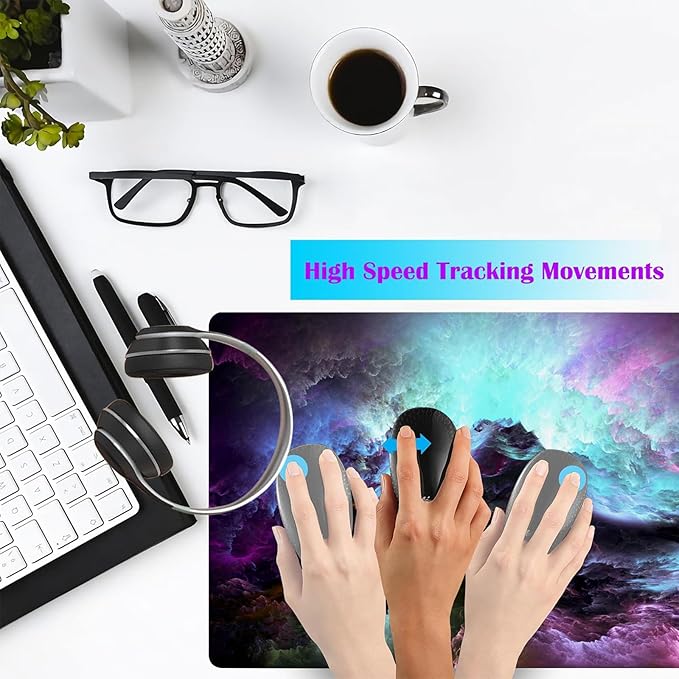 Extra Large Gaming Mouse Pad 31.5"x15.7"｜ Cosmic Colors-Themed XXL Keyboard Pad, Mouse Mat, Desk Pad, Non-Slip Rubber Base & Stitched Edges - Extended Mousepad for PC/Laptop/Office/Home Decor