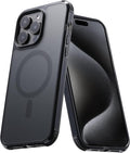 Tigowos for iPhone 15 Pro Max Bumper case Fits MagSafe 15FT Drop Resistant Skin Friendly Feeling Heavy Duty Shockproof Back Cover Fits iPhone 15 Pro Max Phone Cases 6.7"，Black