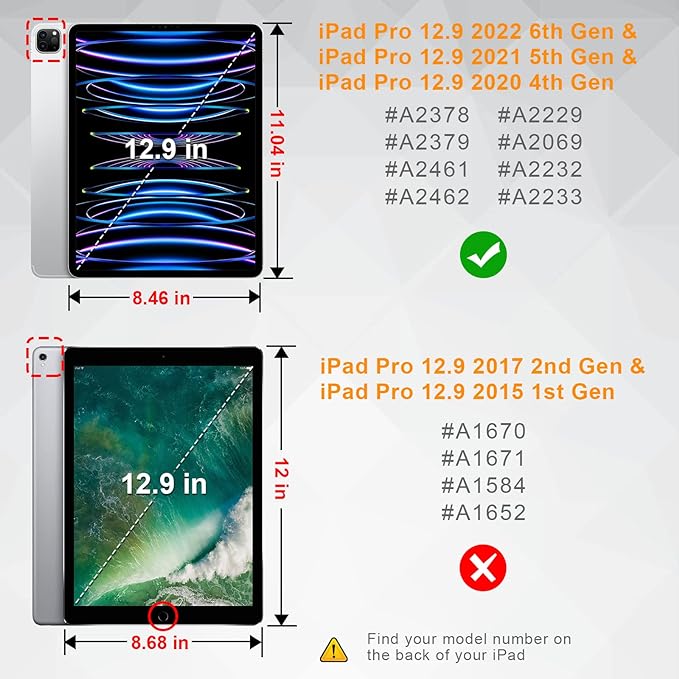 Fintie Rotating Case for iPad Pro 12.9-inch 6th Generation 2022-360 Degree Swiveling Protective Cover with Pencil Holder, Auto Sleep/Wake, Also Fit iPad Pro 12.9" 5th/4th/3rd Gen, Galaxy