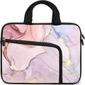 14 15 15.4 15.6 inch Laptop Handle Bag Computer Protect Case Pouch Holder Notebook Sleeve Neoprene Cover Soft Carrying Case with Extra Pockets For Dell Lenovo HP Chromebook (Colorful Marble)
