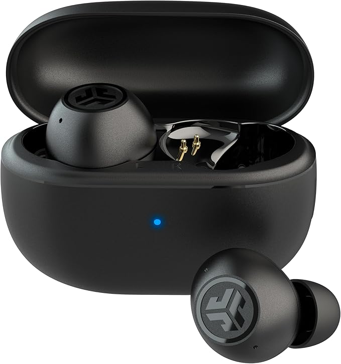 JLab Go Pop ANC, True Wireless Earbuds, Active Noise Cancelling, Bluetooth Earbuds with Charging Case, Black
