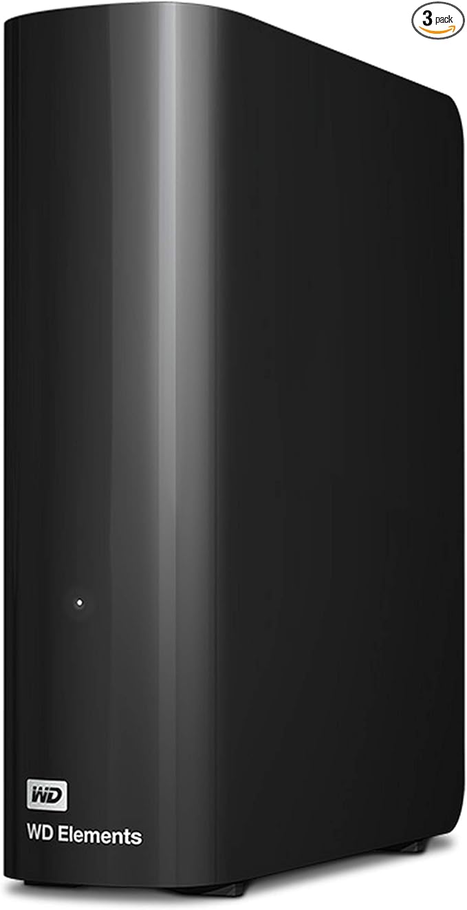 WD 8 TB Elements Desktop External Hard Drive - USB 3.0, Black