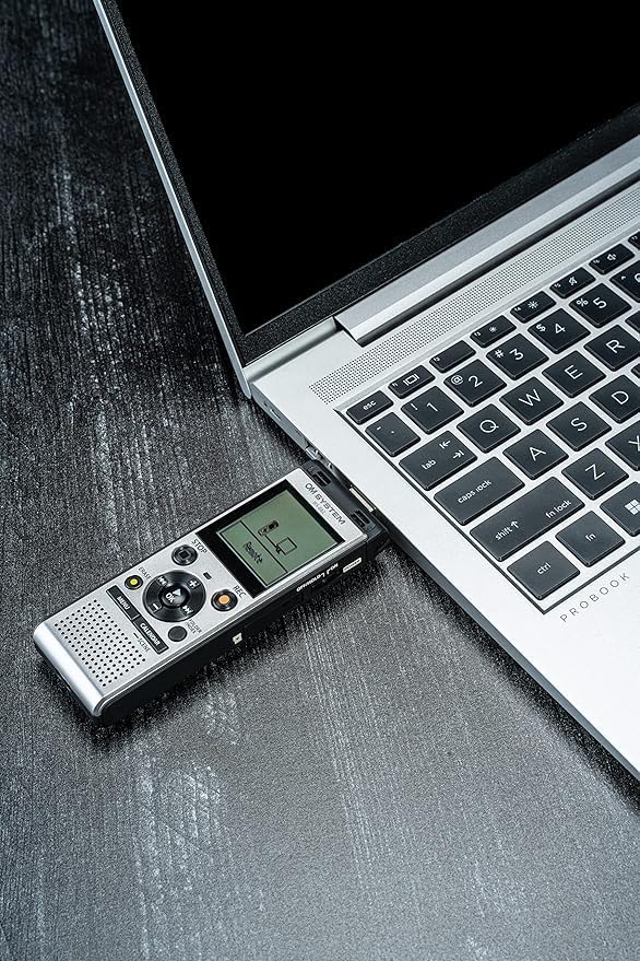 OM SYSTEM Olympus WS-882 Digital Voice Recorder, with Linear PCM/MP3 Recording Formats, USB Direct, 4gb Playback Speed and Volume Adjust, File Index, Erase Selected Files