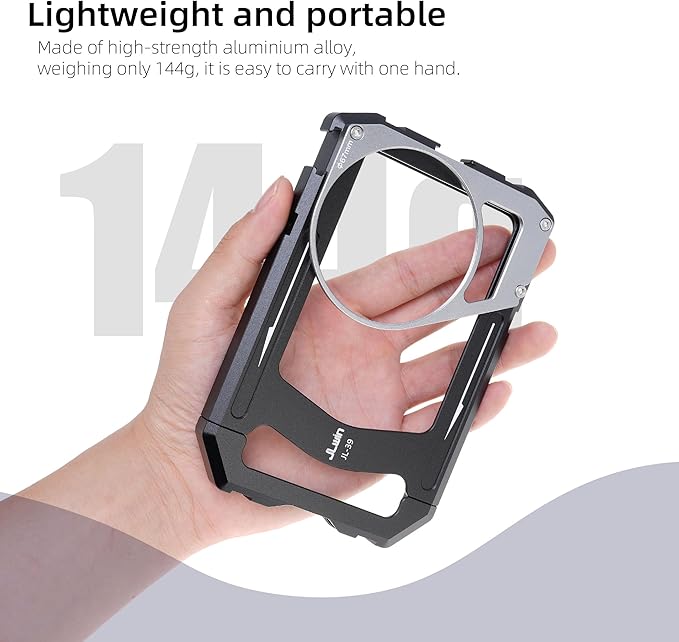 FocusFoto Universal Phone Cage with 67mm Variable Fader ND Filter, Smartphone Video Rig Kit with Dual Handles, Handheld Filmmaking Vlogging Case Stabilizer for Videomaker